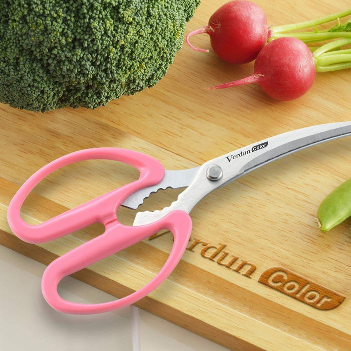 Shimomura Kogyo VCH-01P Japan Kitchen Scissors Pink Dishwasher Safe-Kiichin - The #1 Place for Japanese Goods in Your Hand!