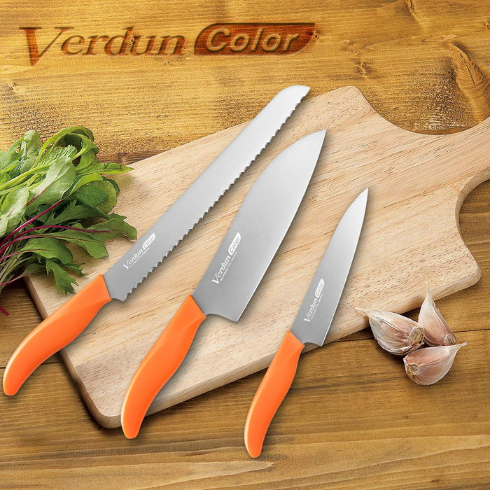 Shimomura Kougyou VCN-03O 130mm Orange Molybdenum Vanadium Steel Knife Dishwasher Safe-Kiichin - The #1 Place for Japanese Goods in Your Hand!