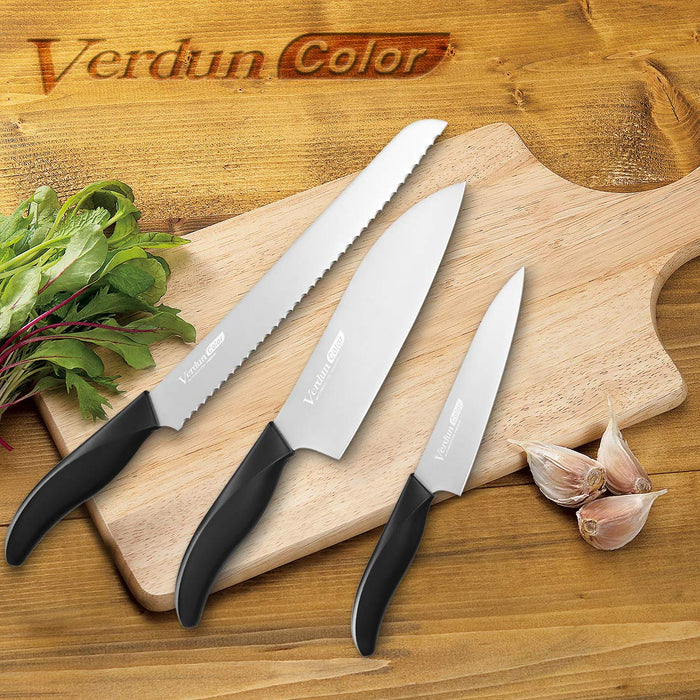 Shimomura Kogyo VCN-03B Knife 130mm Black Molybdenum Vanadium Steel Japan Made Dishwasher Safe-Kiichin - The #1 Place for Japanese Goods in Your Hand!