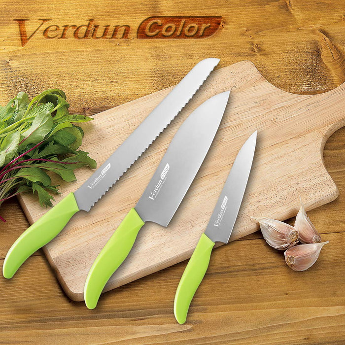 Shimomura Kougyou VCN-03G 130mm Knife Green Molybdenum Vanadium Steel Dishwasher Safe Made in Japan-Kiichin - The #1 Place for Japanese Goods in Your Hand!