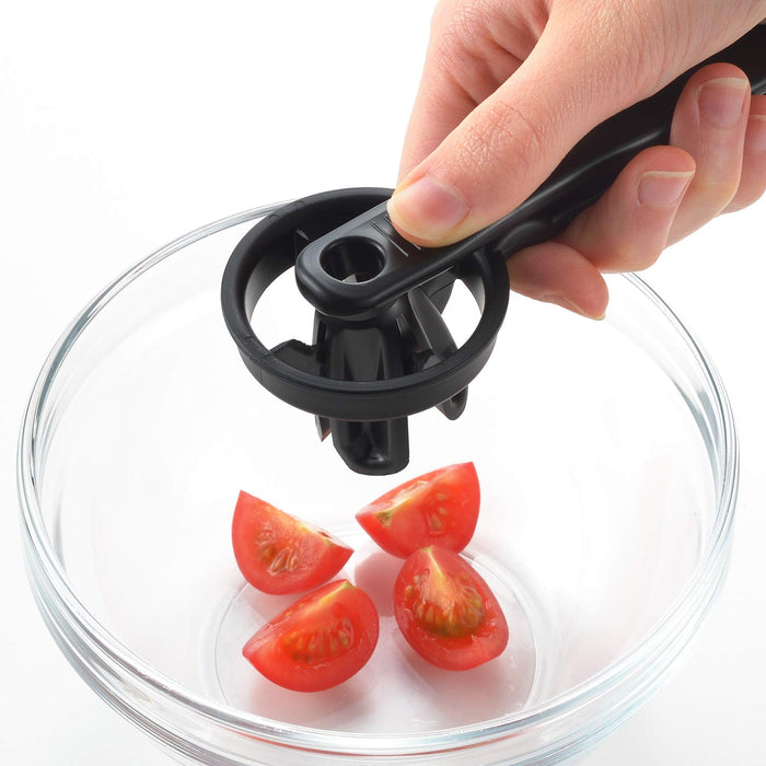 Shimomura Kougyou VB-619 Antibacterial Mini Tomato Cutter Made in Japan Dishwasher Safe