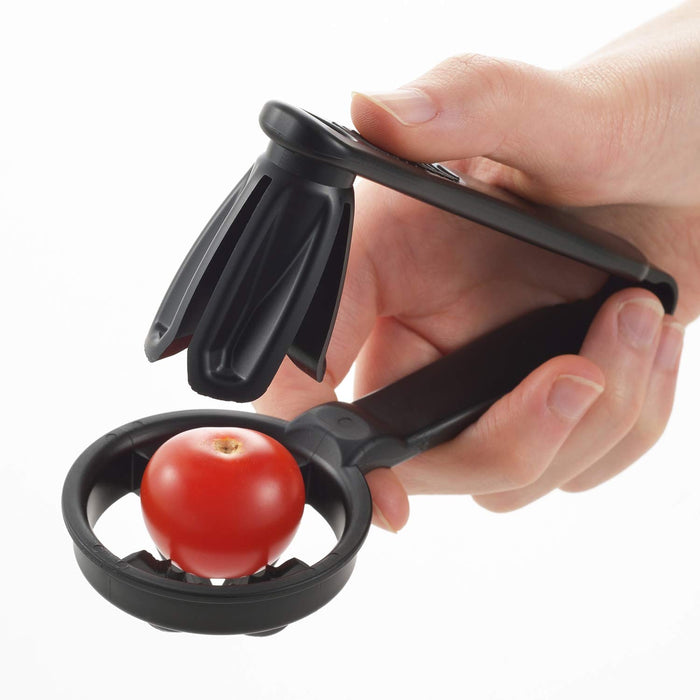 Shimomura Kougyou VB-619 Antibacterial Mini Tomato Cutter Made in Japan Dishwasher Safe