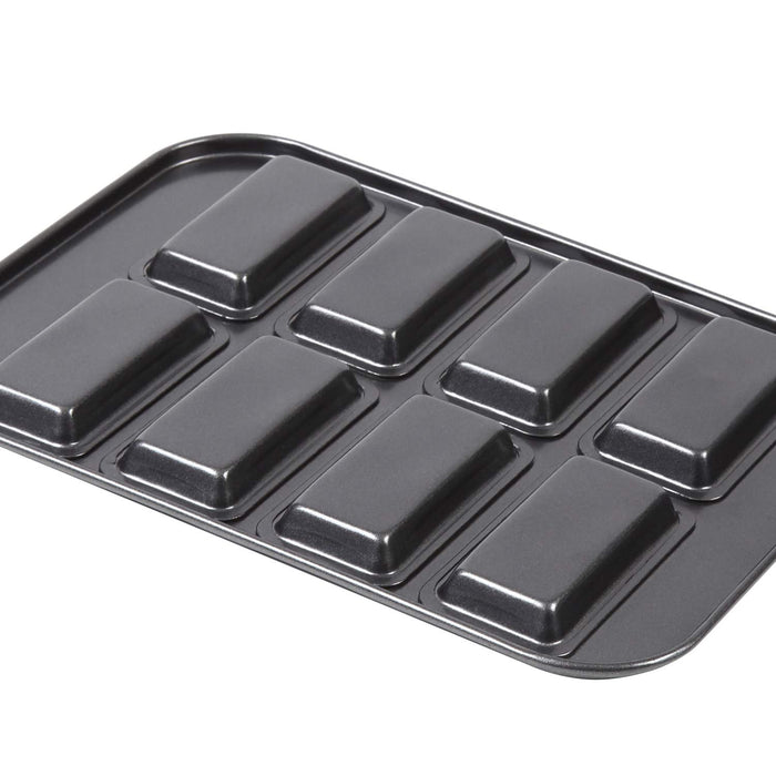 Soratobu Frying Pan with Silicon Processed Top Plate and 8 Financier Molds