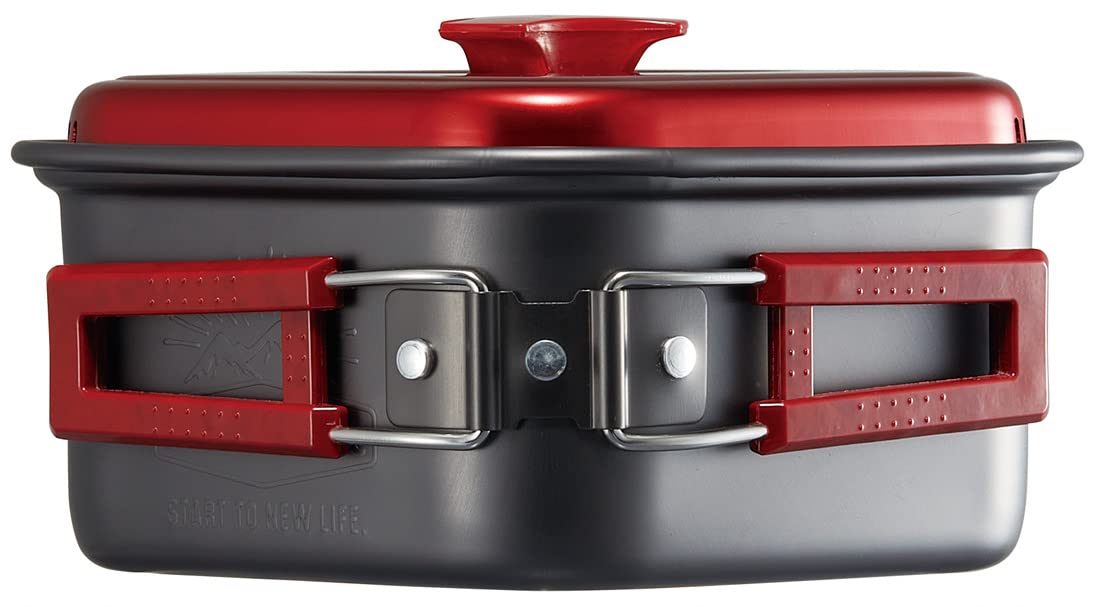 Skater Aluminum Square One Pot Ramen Cooker 1.2L Red Anc1-A