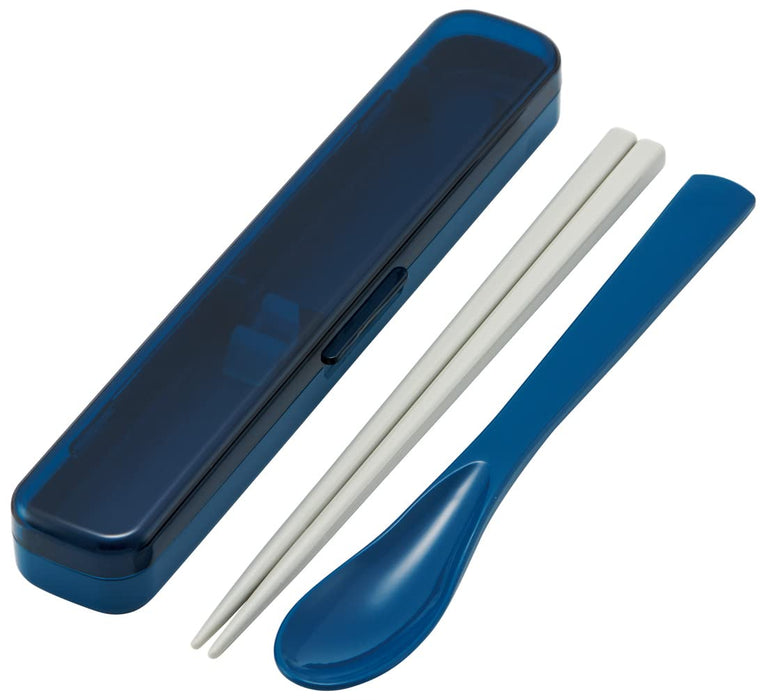 Skater 18cm Spoon Chopsticks Box CAC1AAG-A Antibac Ocean Blue for Adults Women