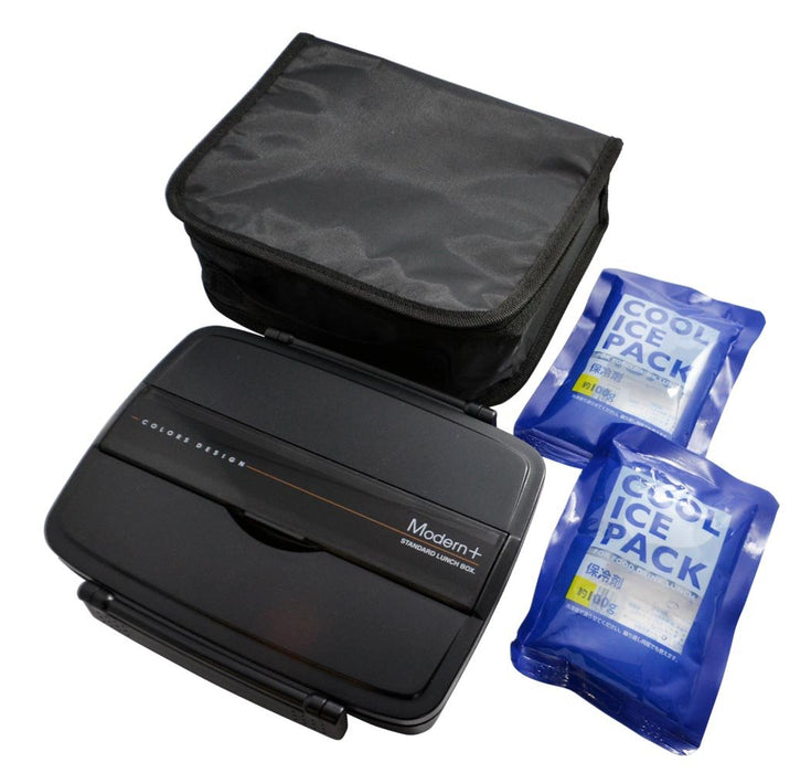 Skater Lunch Box 870Ml Japan Black Cooling Bag Ice Pack Kcpo5Tdx