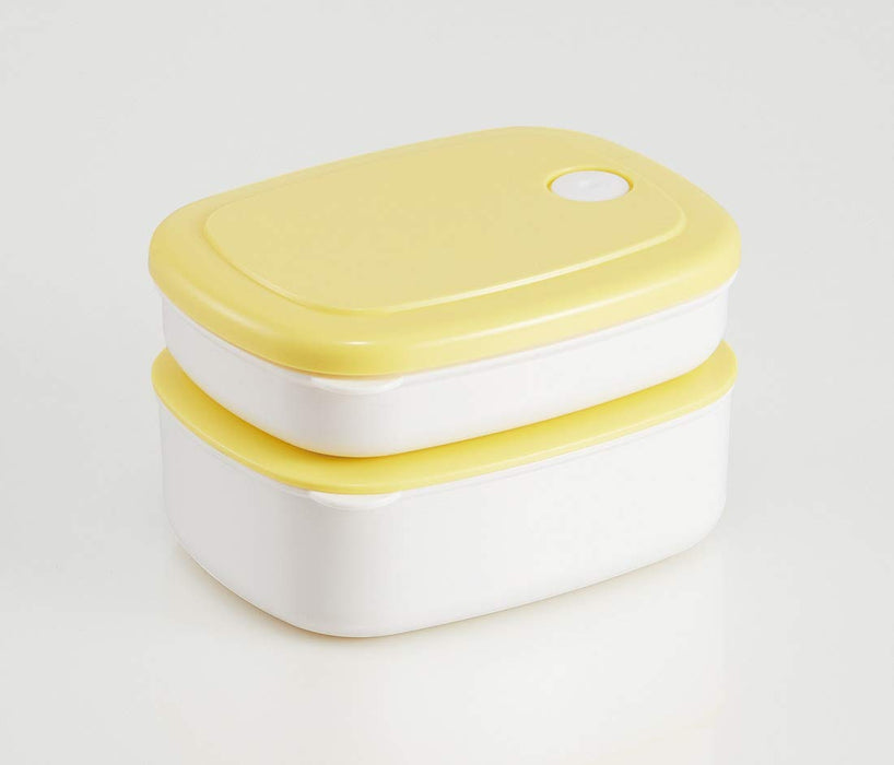 Skater 400Ml Pastel Yellow Frozen Storage Container - Made In Japan