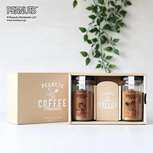 Start Snoopy Coffee 2Bottle Gift Box: Original Blend Cafe Au Lait Best Powdered Coffee Perfect With Sweets