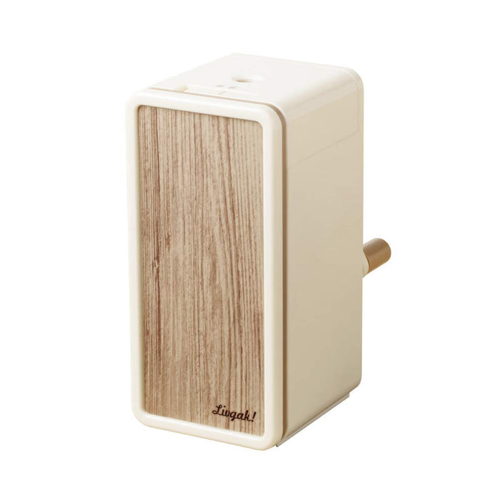 Sonic Japan Toppin Manual Pencil Sharpener - Slim Ivory (LV-4635-I)