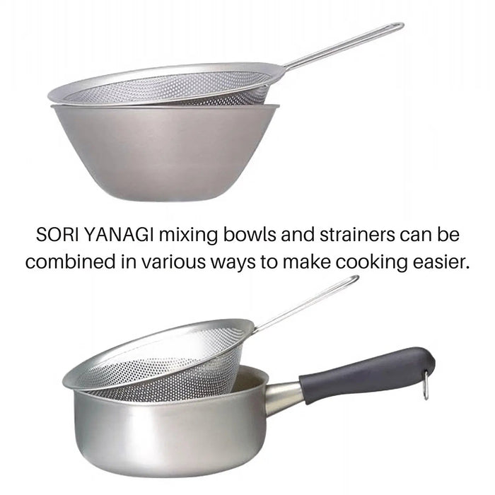 Sori Yanagi 23cm Stainless Steel Perforated Strainer with Handle