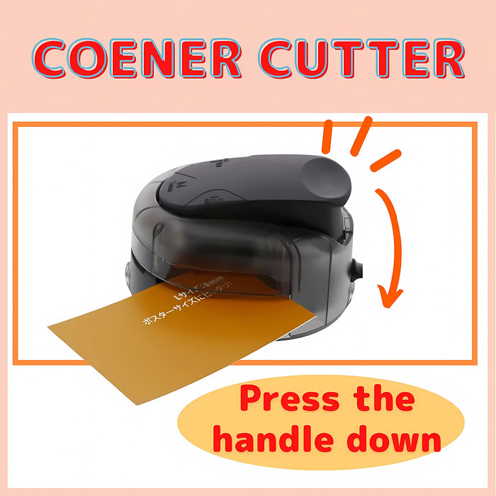 Sun-Star Stationery Kadomaru Pro Neo Black Corner Cutter - Japan