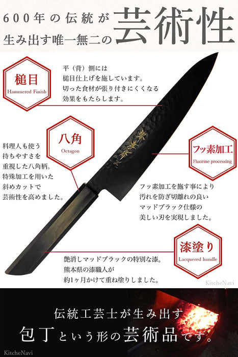 Takayuki Sakai Kitchenavi Rokoku Suikiki Knife 240Mm V Gold No.10 Vg10 Aoki Knife Seisakusho R24003