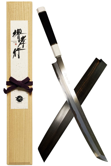 Takayuki Sakai Kitchenavi Zangetsu Yanagiba Knife 330mm Aoki Hamono Seisakusho