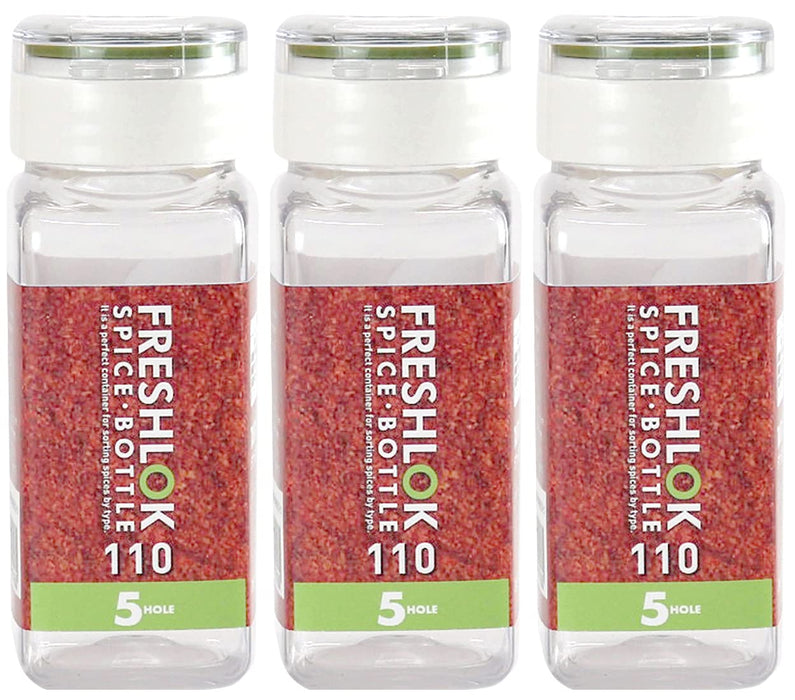 Takeya Chemical Industry Fresh Rock Spice Bottle Set - 3 Green 110ml - Japan Seasoning Case