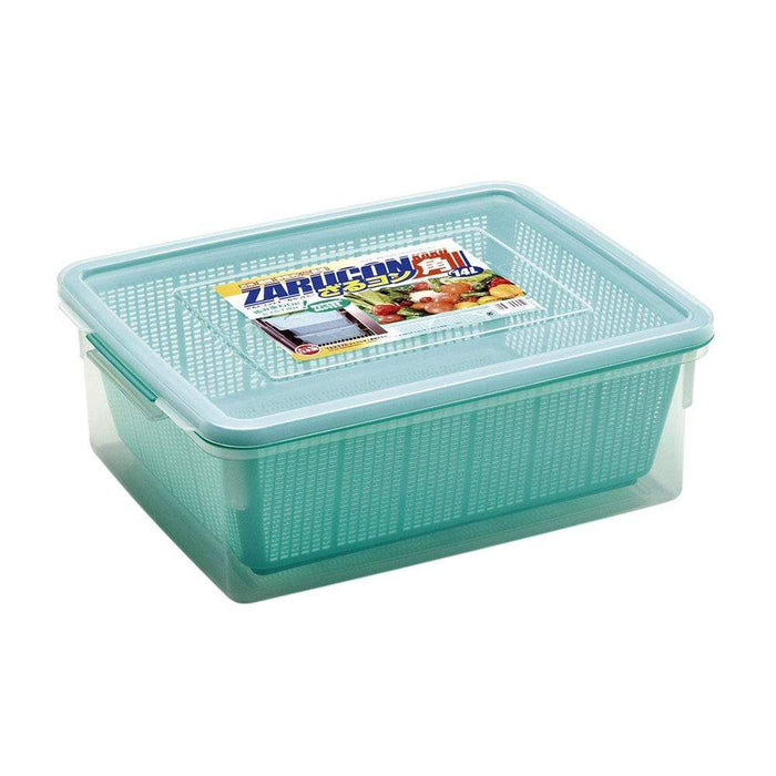 Takeya Zarucon 5.5L Square Plastic Mesh Bowl With Lid - Convenient and Versatile Kitchen Essential