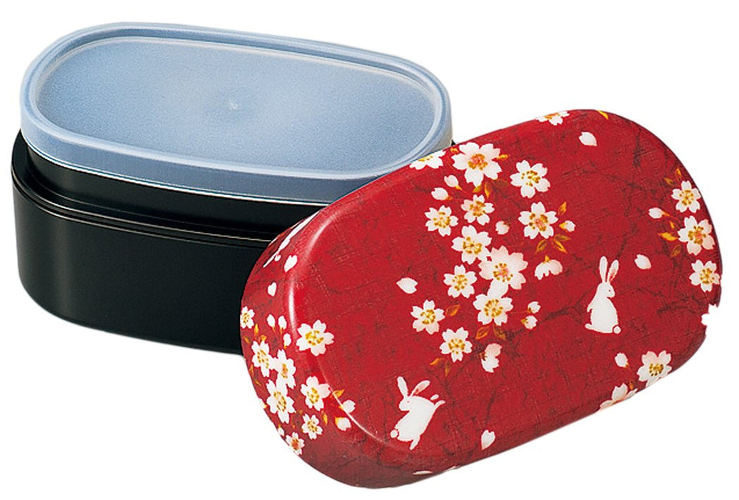 Tatsumiya Sakura Usagi Kaga Red Bento Box - Japanese Style Lunch Container