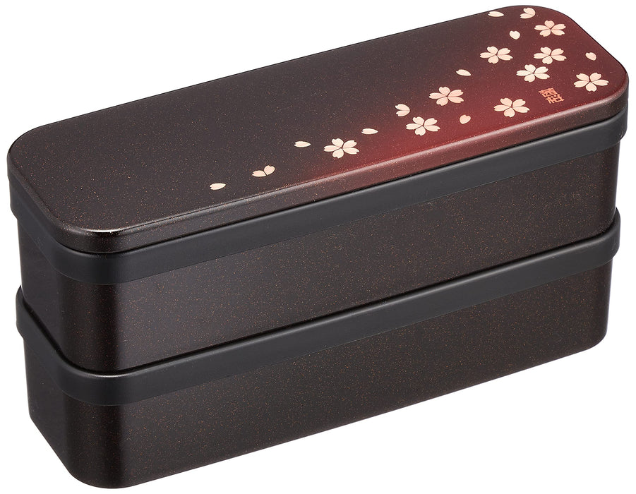 Tatsumiya Akanezakura 2-Tier Bento Box - Japan Red (W17.5xD6xH9) - 50094