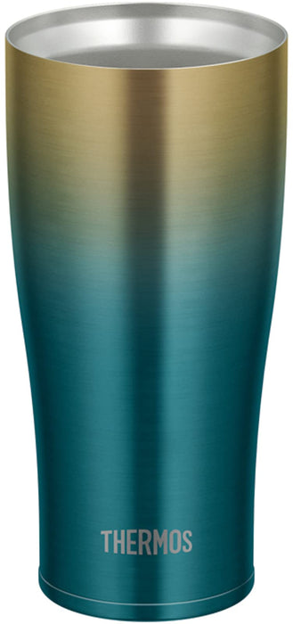 Thermos Japan 420Ml Blue Gold Vacuum Insulated Tumbler