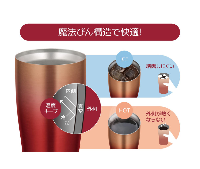 Thermos 日本 420ml 红金真空隔热杯 - JDE-421Ltd RGD