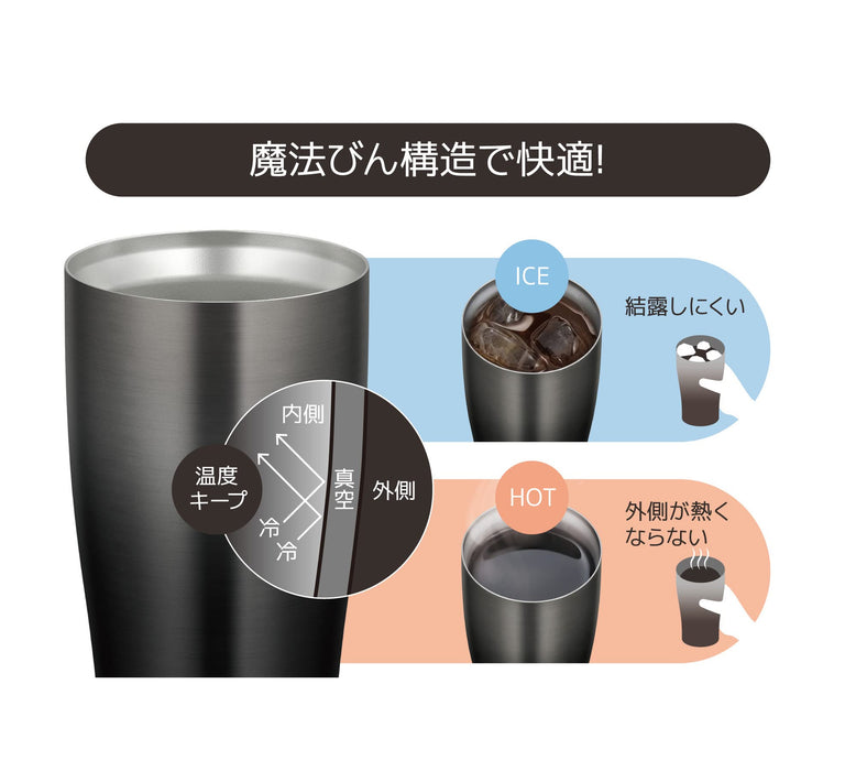 Thermos 600ml 黑色漸層真空保溫杯 - 日本製造