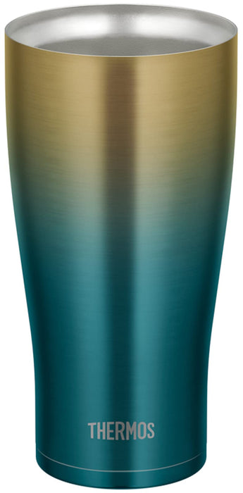 Thermos Japan 600Ml Blue Gold Vacuum Insulated Tumbler