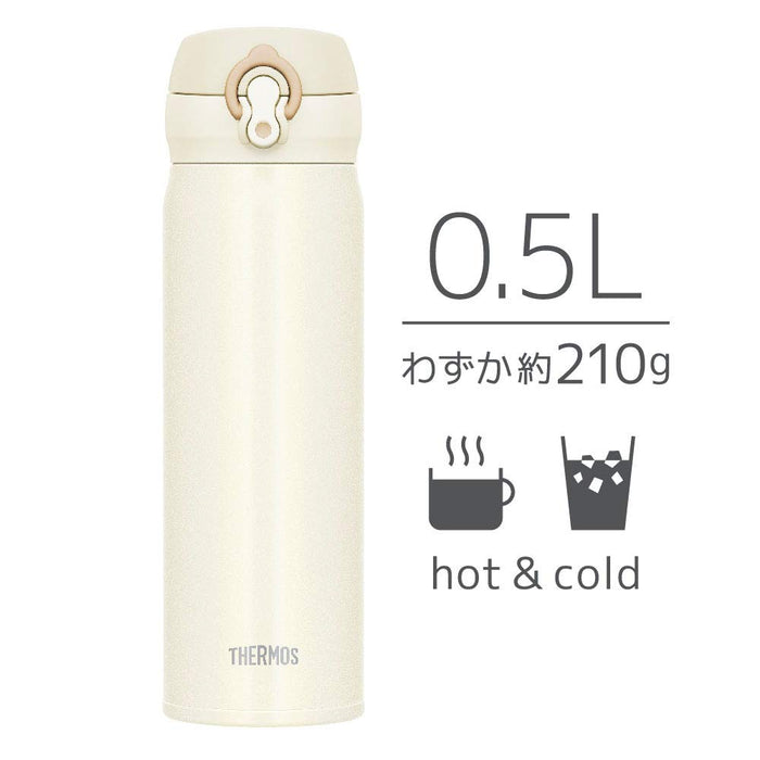 Thermos Japan 500Ml Cream White Vacuum Insulated Water Bottle