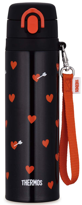 Thermos 550ml Vacuum Insulated Water Bottle - Japan Black Red JNT-551 BKR