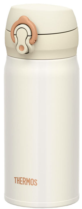 Thermos Japan Vacuum Insulated Water Bottle - Mobile Mug 350ml Pearl White