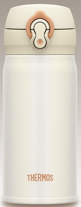 Thermos Japan Vacuum Insulated Water Bottle - Mobile Mug 350ml Pearl White