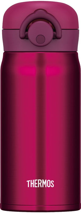 Thermos 350ml Vacuum Insulated Water Bottle - One Touch Open, Wine Red