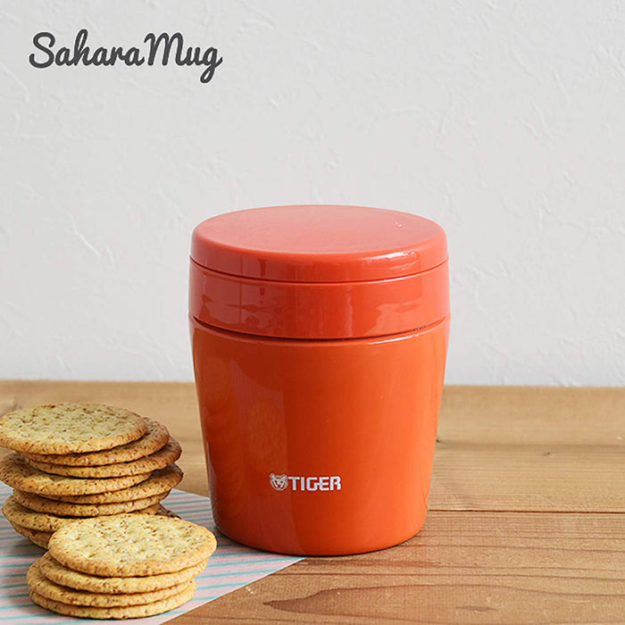 Tiger Thermos 250Ml Wide Mouth Soup Jar - Vacuum Insulated, Round Bottom, Chili Red