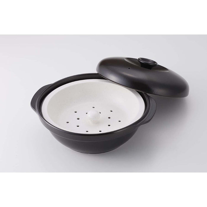 Toceram 24cm Ceramic Casserole Pot with Steamer Insert - Heat-Resistant and Versatile