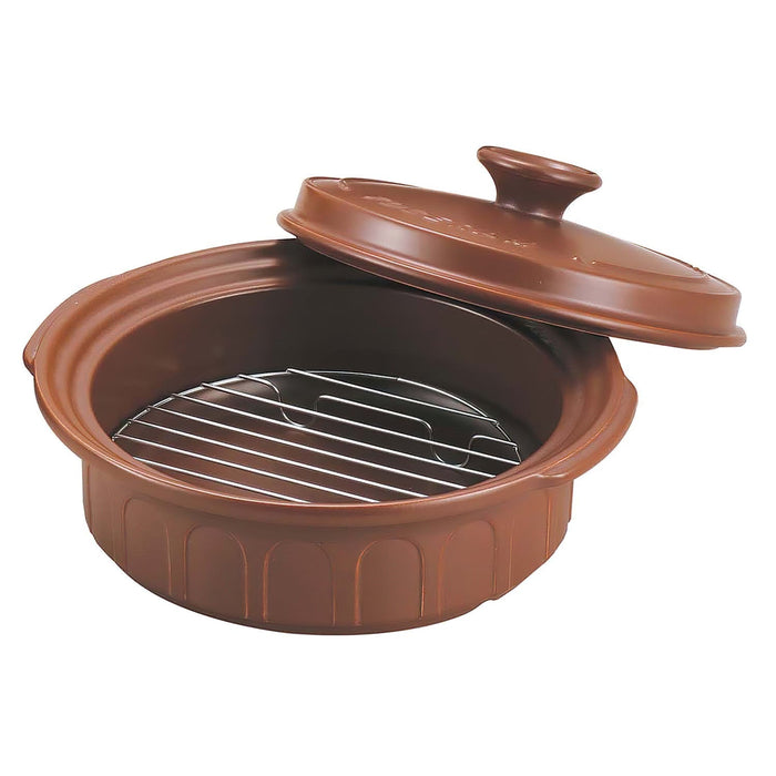 Premium Toceram Ceramic Shallow Casserole Pot - Heat-Resistant Brown