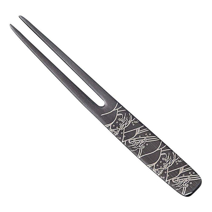 Premium Japanese Kanzashi Sazanami Pick Fork - Todai Rikyu Black