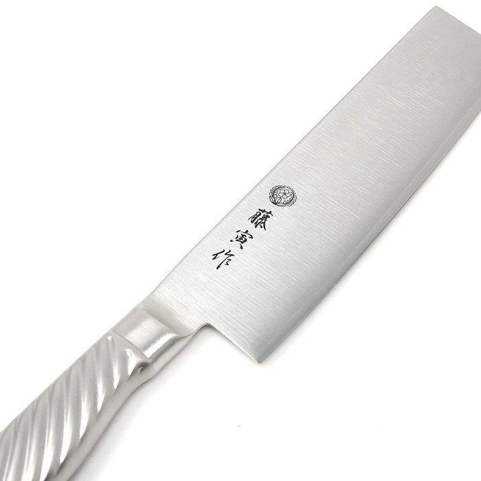 Tojiro Fujitora DP 3-Layer Nakiri Knife - Stainless Steel Handle 165mm (FU-894)