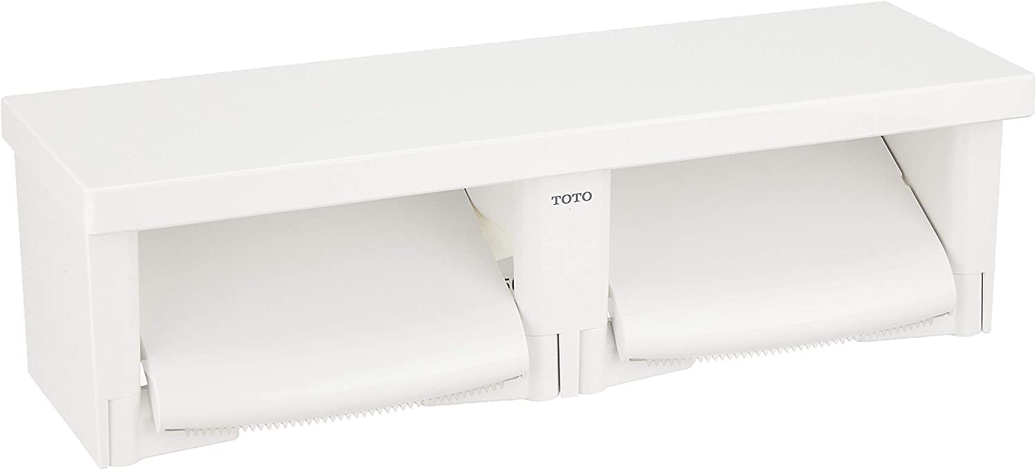 Toto Yh650#Nw1 Double Paper Roller Flat Shelf Resin White - Japanese Made