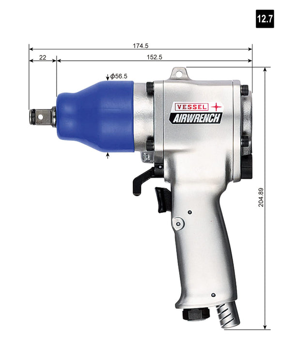 of title Vessel GT-1600VPH Ultralight Air Impact Wrench Oil-Less-Kiichin - The #1 Place for Japanese Goods in Your Hand!