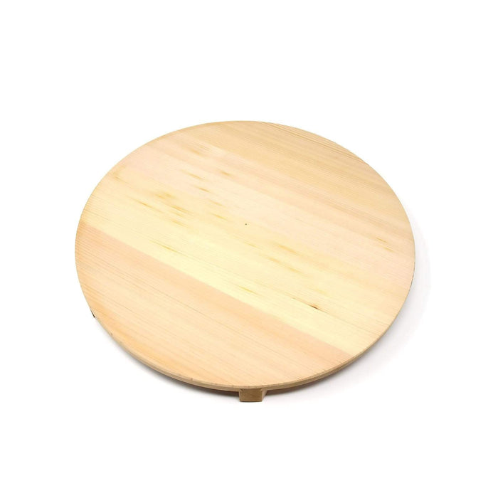 Yamacoh Sawara Cypress Round Wooden Lid - 39cm Hangiri Sushi Rice Mixing Bowl