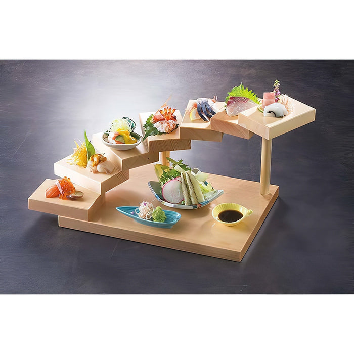 Yamacoh 7-Tier 3D Wooden Sushi Serveware