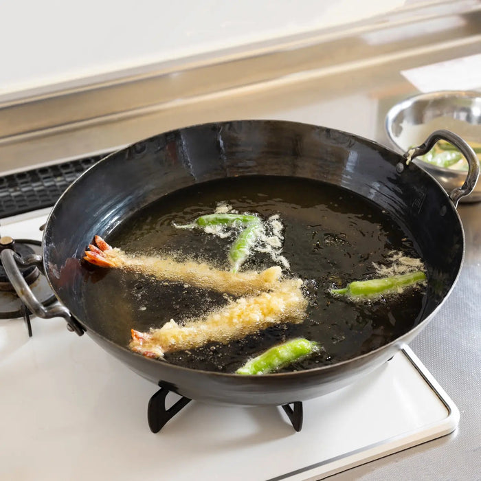 Yamada 24cm Iron Tempura Pan - Premium Quality for Perfect Frying