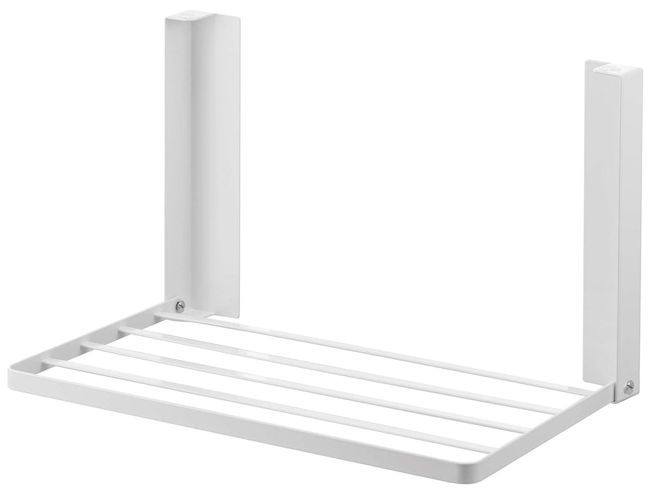 Yamazaki Industrial Folding Shelf - White, Japan - 41X27X25.5Cm - Space Saving Rack