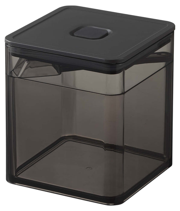 Yamazaki Industrial Japan Tower Square Airtight Storage Container with Spoon - Compact and Efficient