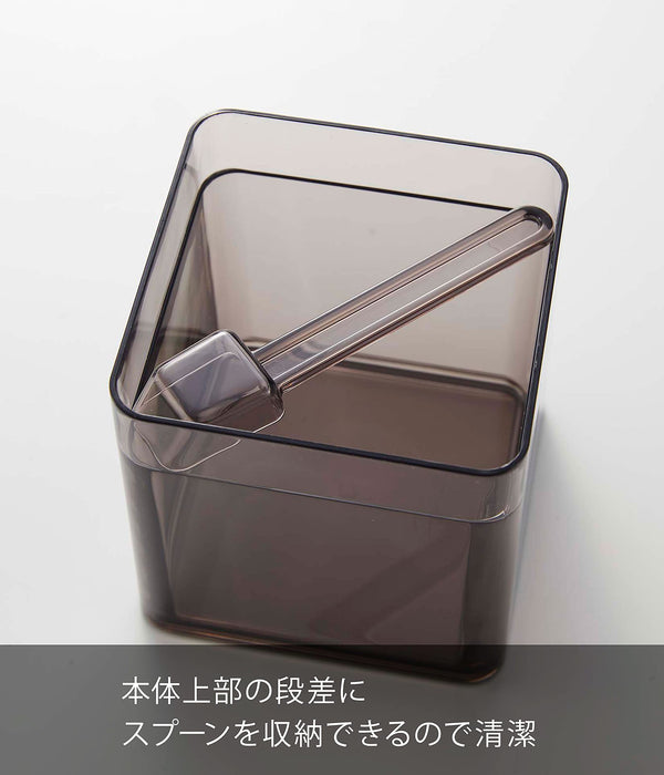 Yamazaki Industrial Japan Tower Square Airtight Storage Container with Spoon - Compact and Efficient