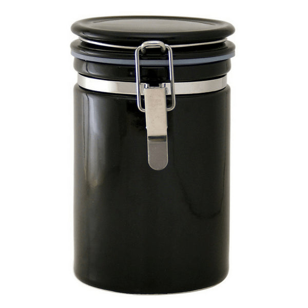 Zero Japan Mino Ware Ceramic Coffee Canister 150/200 Black - Coffee 200 (Height 160mm)