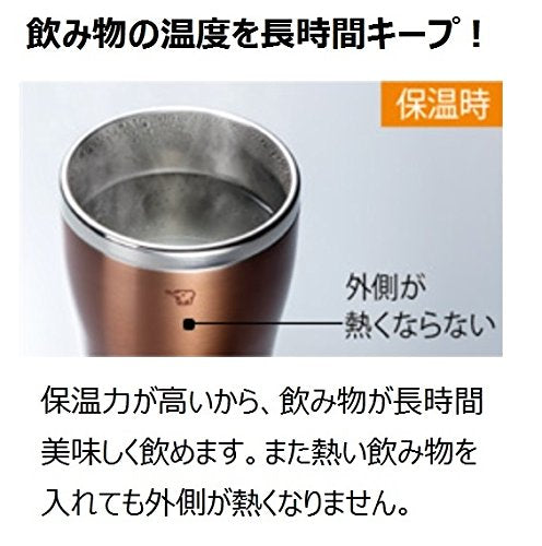 Zojirushi Mahobin SX-DN45-AC Stainless Steel Tumbler Mug 450ml Clear Blue